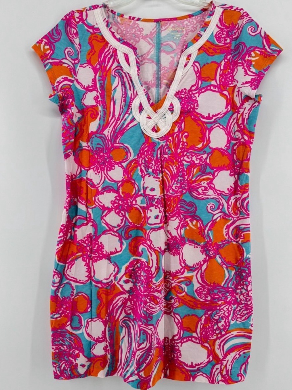 Lily Pulitzer Bright Floral Tunic Dress with Rope Detail